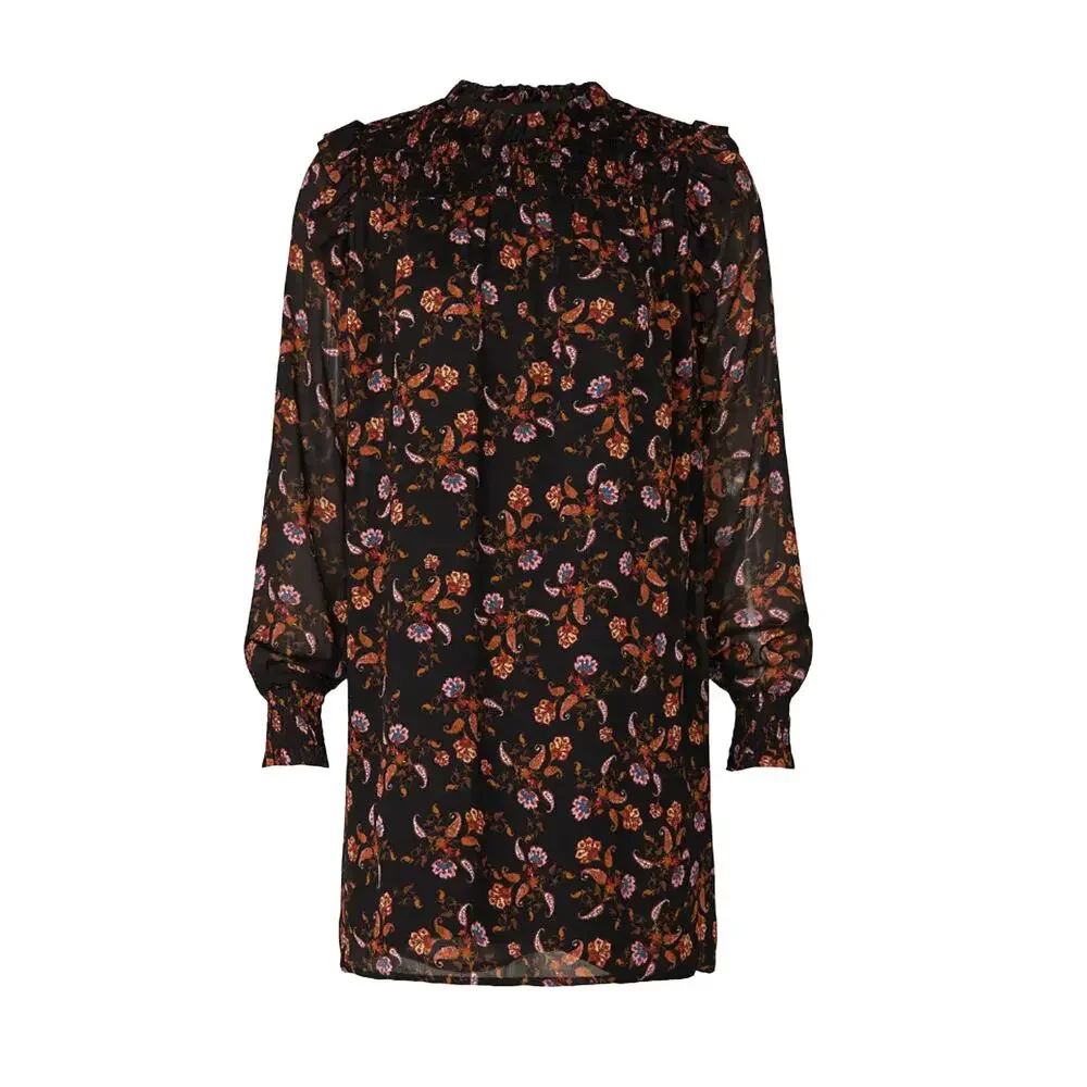 Sanctuary Brown Floral Babydoll Mini Dress Size 6 Cottagecore Fall Country $149 - Picture 3 of 9
